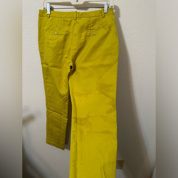 ZARA BASIC Chartreuse Chino Ankle Length Trousers WITH CALLOUTS - Picture 6 of 8